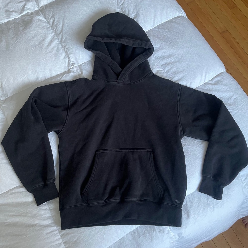 TNA Cozy Fleece Perfect Fit Hoodie Black Pullover Sweatshirt Size S